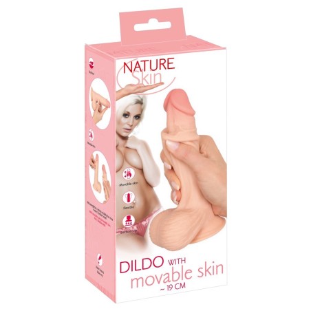 Dildo NATURE SKIN Movable 19 cm