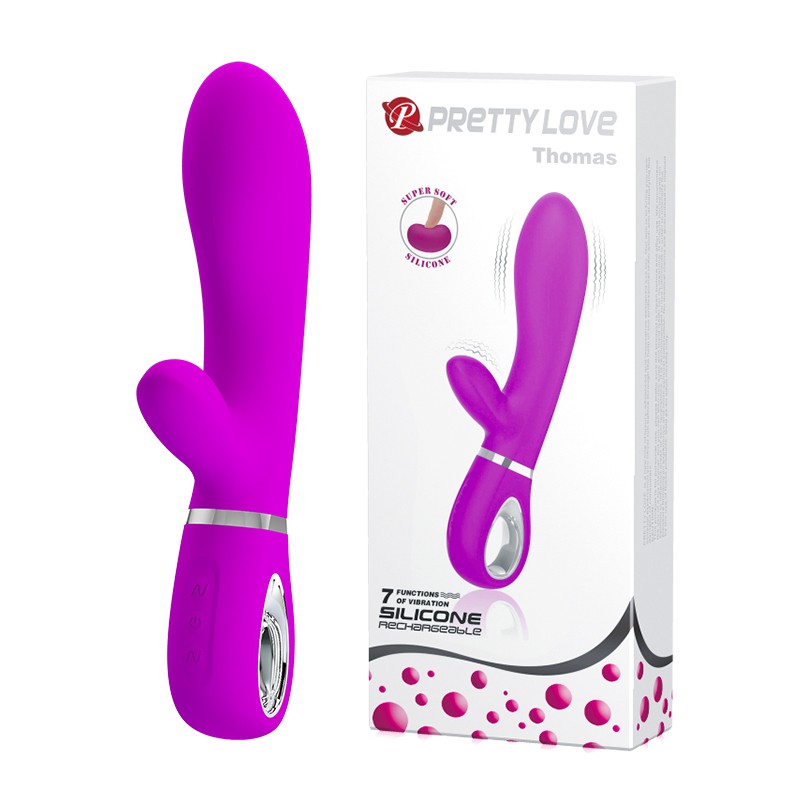 Wibrator Pretty Love Thomas soft silicone USB purple