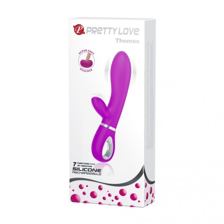 Wibrator Pretty Love Thomas soft silicone USB purple