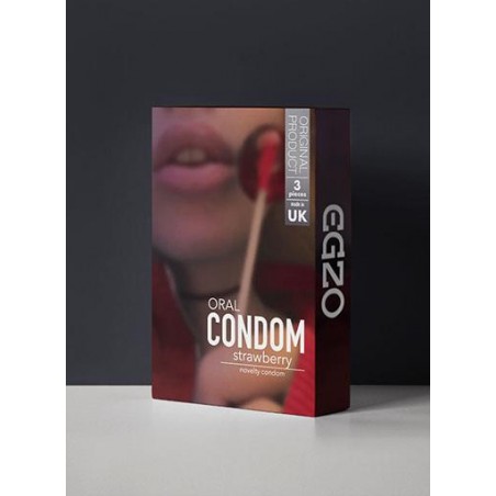 Prezerwatywy EGZO Oral Strawberry 3 szt.